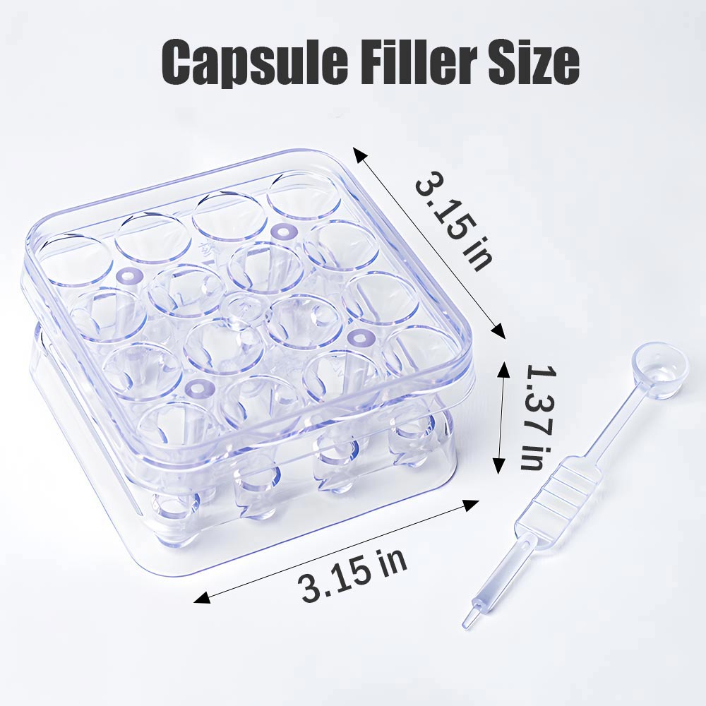 16‑Hole Capsule Filling Tray (Size 0)