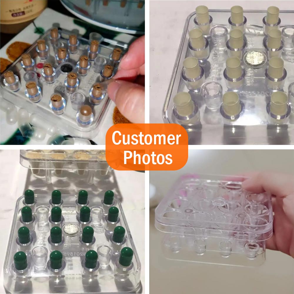 16‑Hole Capsule Filling Tray (Size 0)