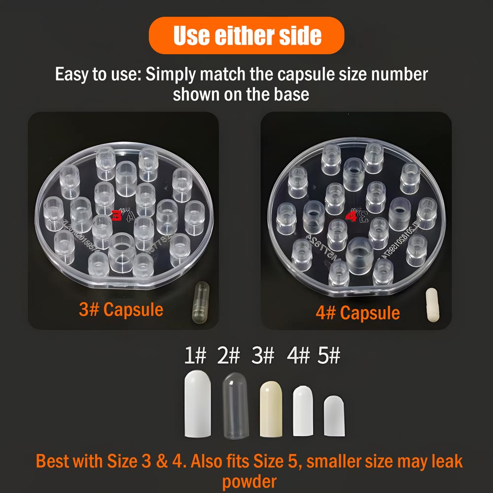14‑Hole Capsule Filling Tray (Size 3-4-5)
