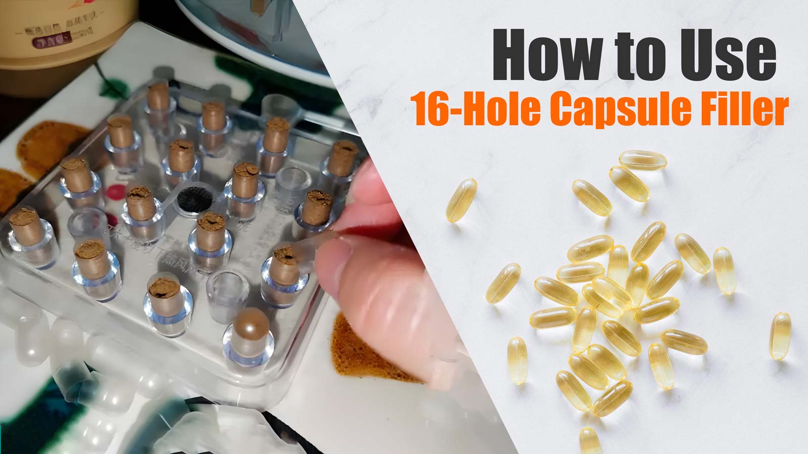 Load video: How to Fill Empty Capsules 0# ?