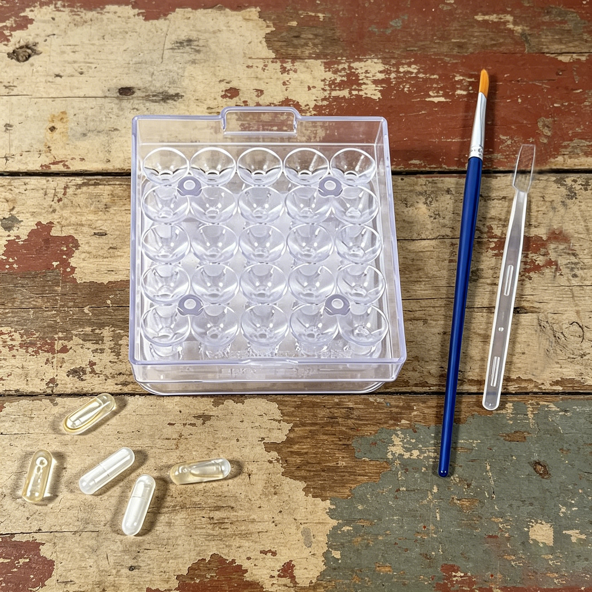25‑Hole Capsule Filling Tray (Size 00/0/1/2)