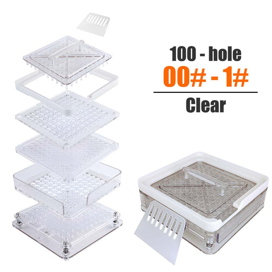 Easy to clean capsule filler tray with removable parts