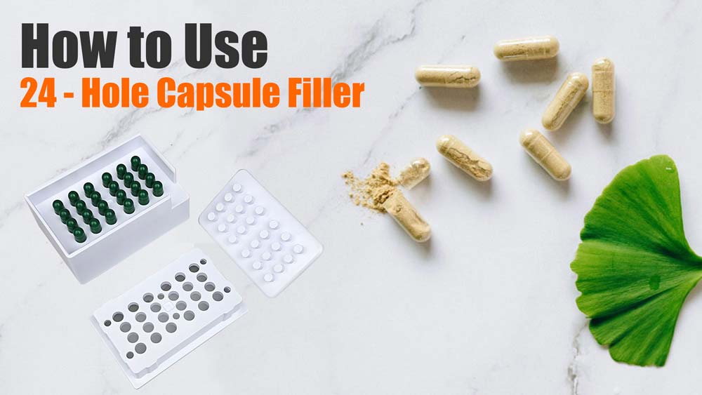 Load video: how to fill capsules by hand