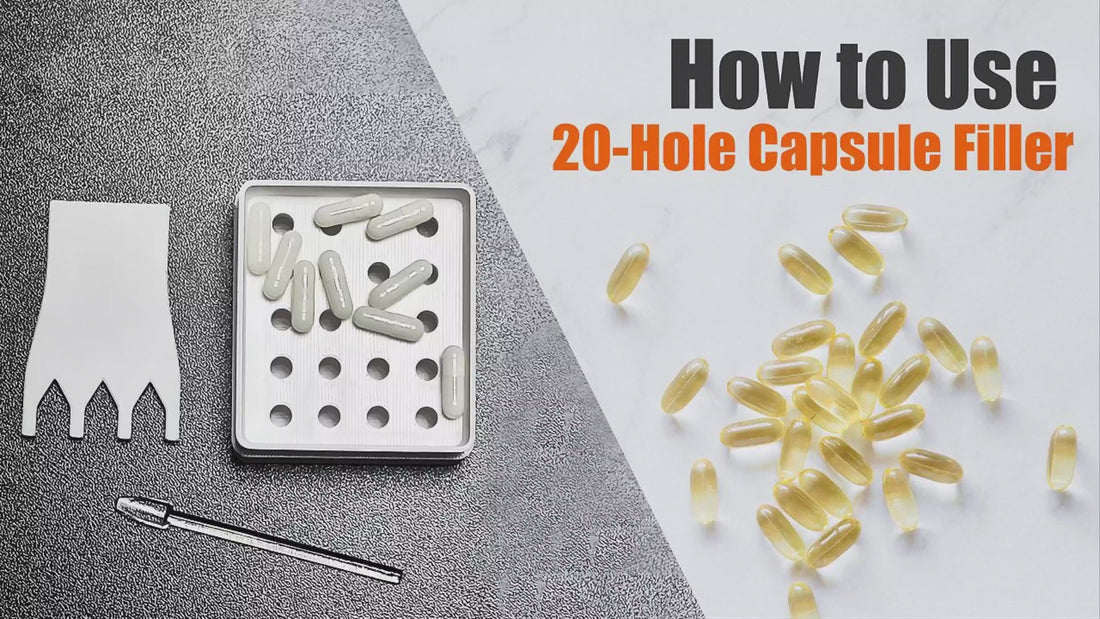 How to Fill 3#/4#/5# capsules with a 20 - hole capsule filler