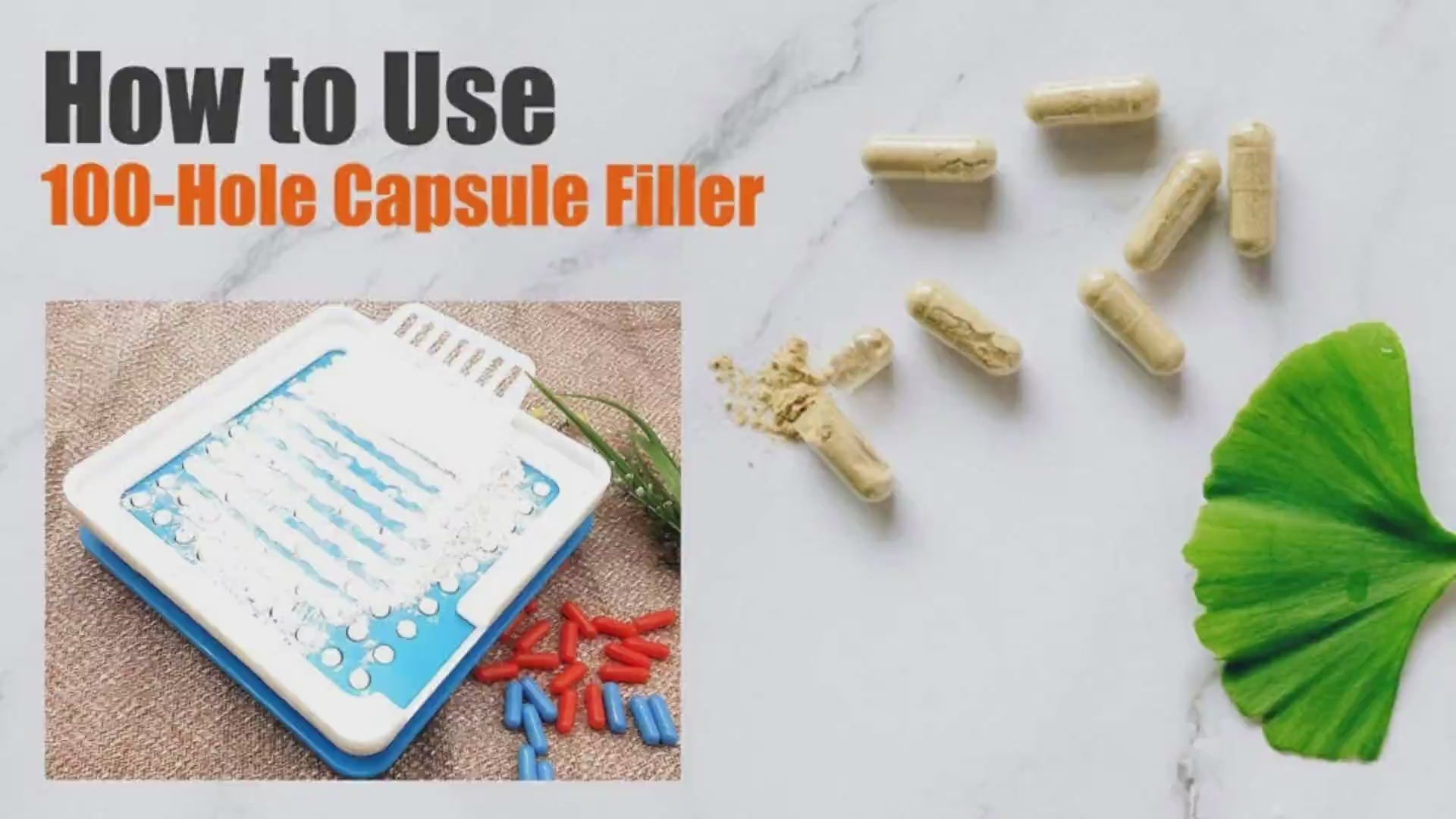 Load video: 100 hole all in capsule filling machine