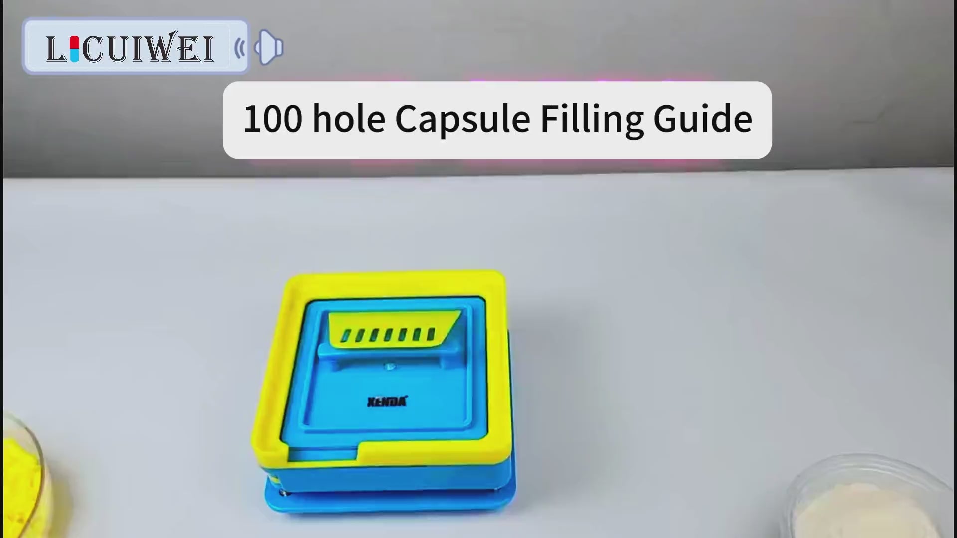 Load video: 100 hole all in capsule filling machine