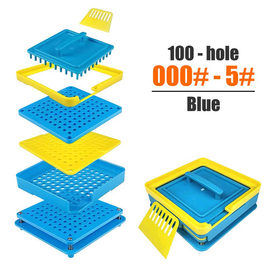 Fill 100 capsules at once with manual capsule maker