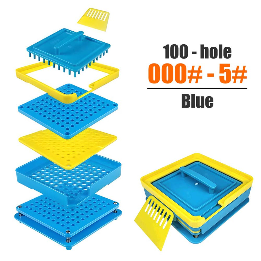 Fill 100 capsules at once with manual capsule maker